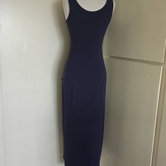Tommy Bahama Tambour Navy Tank Dress w/ Tulip Hem, Maxi,  EUC, S - Picture 8 of 8